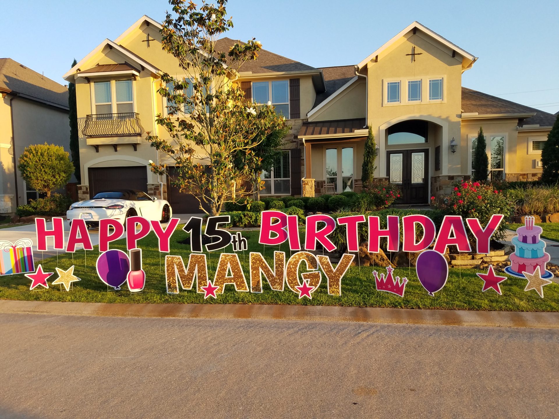 Sign Dreamers | Happy-15th-Birthday-Yard-Sign-Yard-Greeting-Cypress-Texas